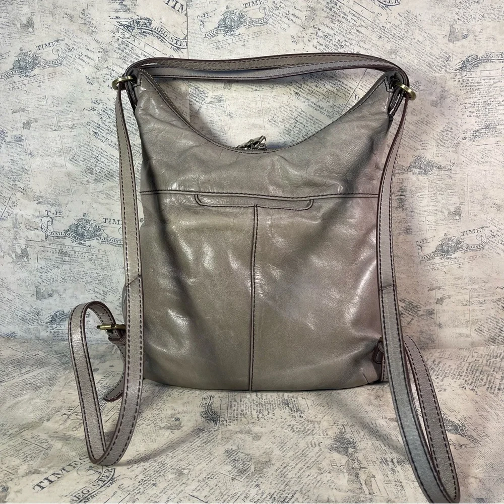 HOBO Merrin Convertible Leather Backpack Shoulder Bag Black Brown Everyday Purse